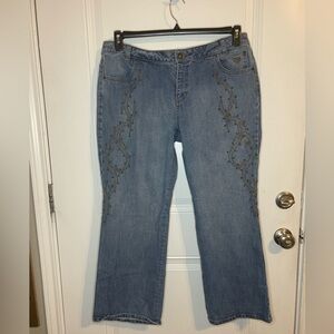 Harley-Davidson 2006 Y2K Embroidered Studded Bootcut Jeans